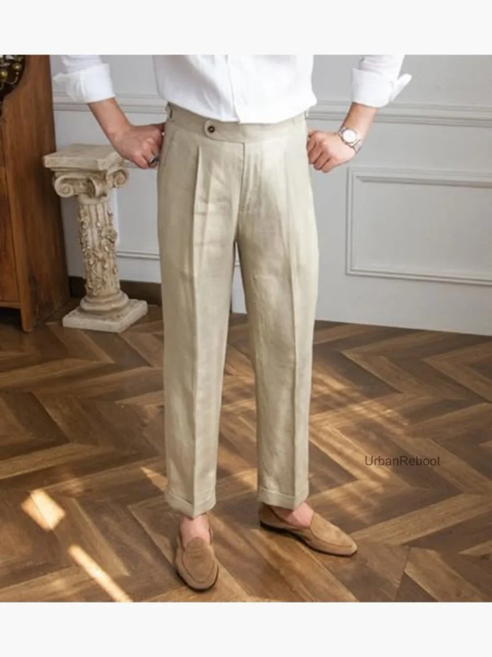 Premium Linen Dress Pants Vintage Lightweight Breathable Men's Spring Summer